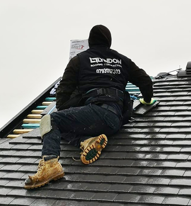 man doing roof repairs stourbridge area